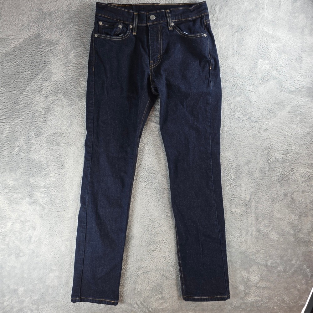Levis Mens 30x32 (31) Dark‎ Blue Indigo Wash 511 Slim Fit Jeans WaterLess Denim